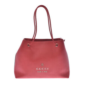 Gucci Red Vermilion Calfskin Tote Bag